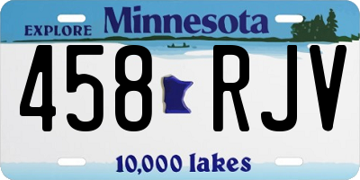 MN license plate 458RJV