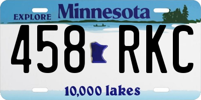 MN license plate 458RKC