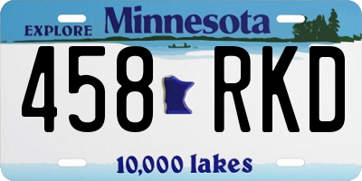 MN license plate 458RKD