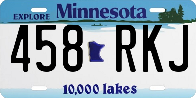 MN license plate 458RKJ