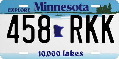 MN license plate 458RKK
