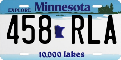 MN license plate 458RLA