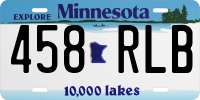 MN license plate 458RLB