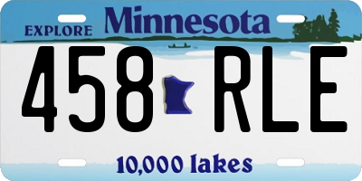 MN license plate 458RLE
