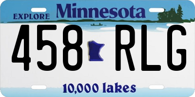 MN license plate 458RLG
