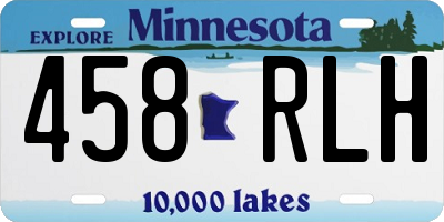 MN license plate 458RLH