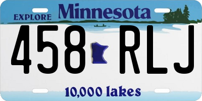 MN license plate 458RLJ