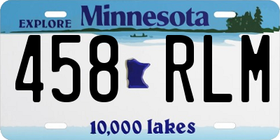 MN license plate 458RLM