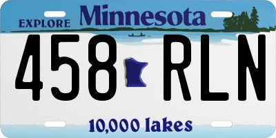 MN license plate 458RLN