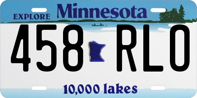 MN license plate 458RLO