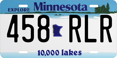 MN license plate 458RLR