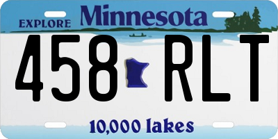 MN license plate 458RLT