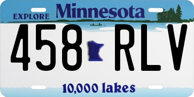 MN license plate 458RLV