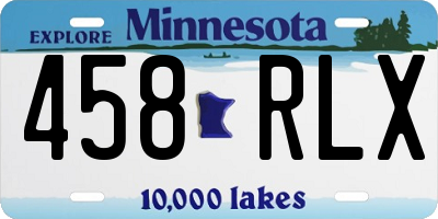MN license plate 458RLX
