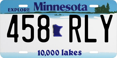 MN license plate 458RLY