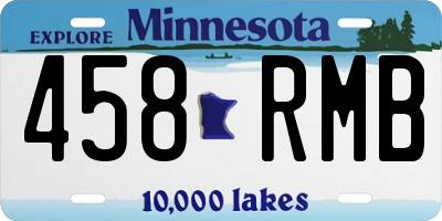 MN license plate 458RMB
