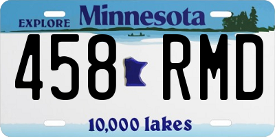 MN license plate 458RMD