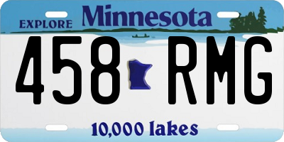 MN license plate 458RMG