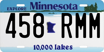 MN license plate 458RMM