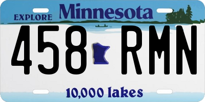 MN license plate 458RMN