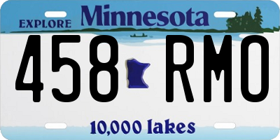 MN license plate 458RMO