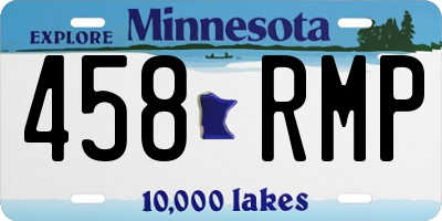 MN license plate 458RMP