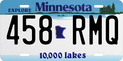 MN license plate 458RMQ