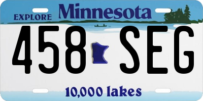 MN license plate 458SEG