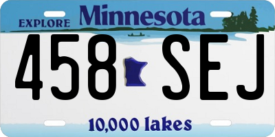 MN license plate 458SEJ