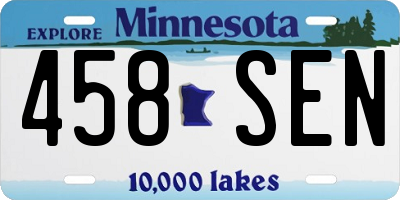 MN license plate 458SEN