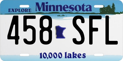 MN license plate 458SFL