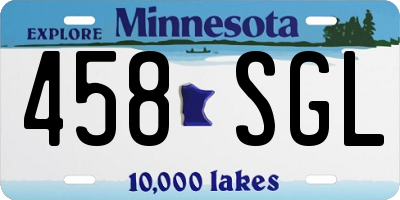 MN license plate 458SGL