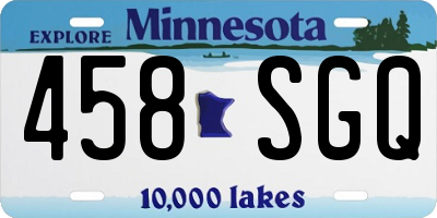MN license plate 458SGQ