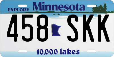 MN license plate 458SKK