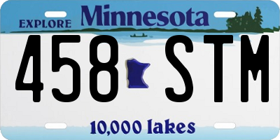 MN license plate 458STM