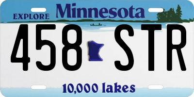 MN license plate 458STR