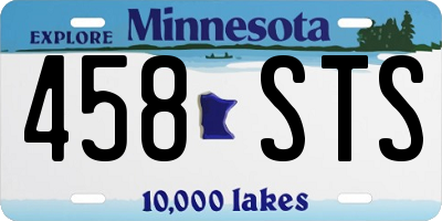 MN license plate 458STS