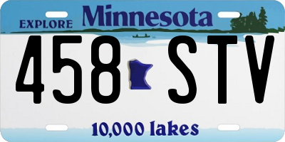 MN license plate 458STV