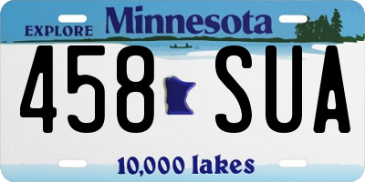 MN license plate 458SUA