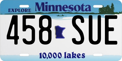 MN license plate 458SUE