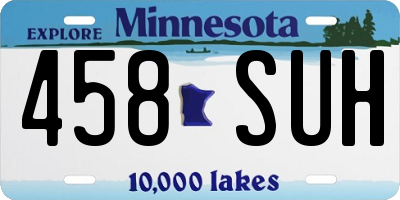 MN license plate 458SUH