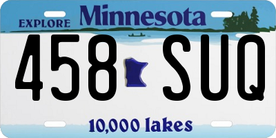 MN license plate 458SUQ