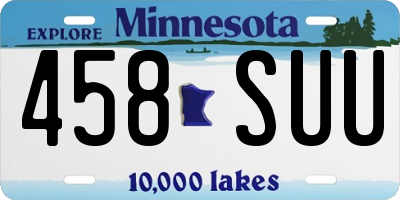 MN license plate 458SUU