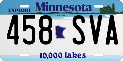 MN license plate 458SVA
