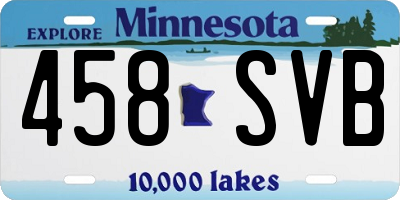 MN license plate 458SVB