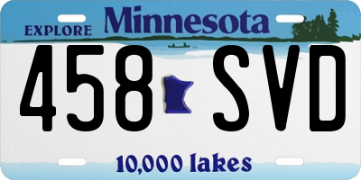 MN license plate 458SVD