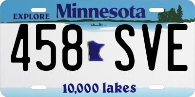 MN license plate 458SVE