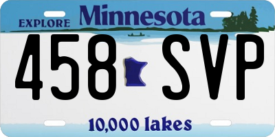 MN license plate 458SVP