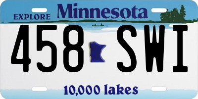 MN license plate 458SWI