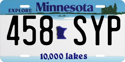 MN license plate 458SYP